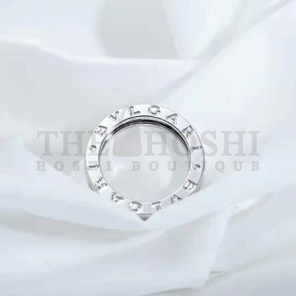 Bv1g*ai Women B.Zero1 One-Band Ring in 18 KT White Gold Master Quality