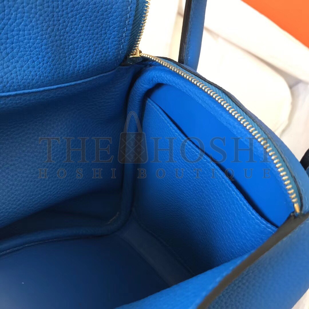 H**me5 Blue Zanzibar Lindy 30cm Clemence Handmade Bag Master Quality