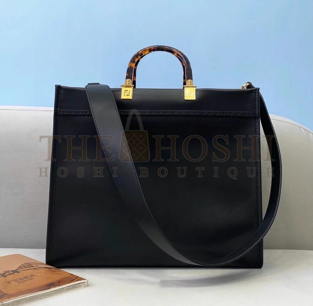 F**di Sunshine Medium Tote Bag In Black Calfskin Master Quality