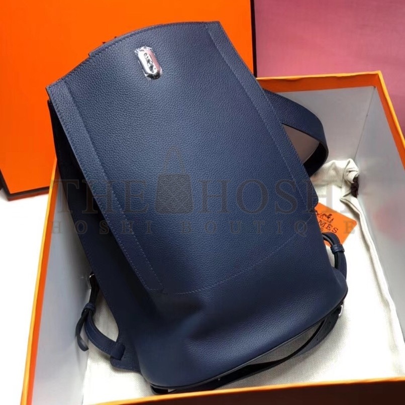 H**me5 GR24 Backpack In Navy Everycolor Calfskin Master Quality