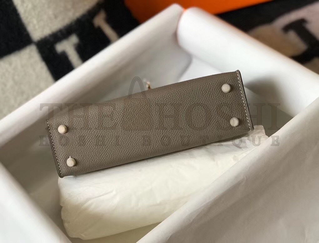H**me5 Kelly Mini II Bag In Gris Asphalt Epsom Leather Master Quality