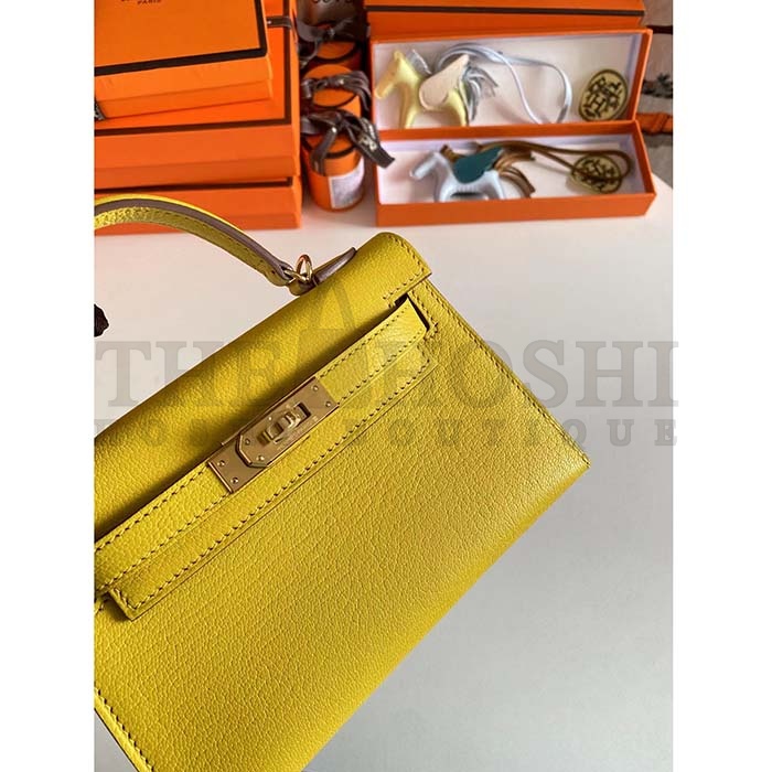 H**me5 Women Mini Kelly 20 Bag Suede Leather Gold Hardware-Gold Master Quality