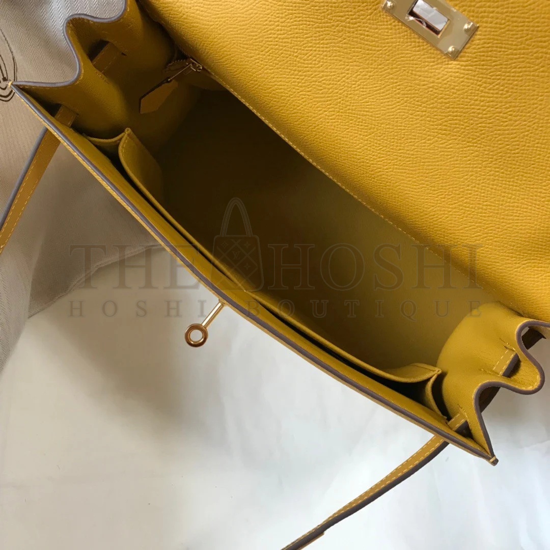 H**me5 Kelly 32cm Sellier Bag in Yellow Epsom Calfskin GHW Master Quality