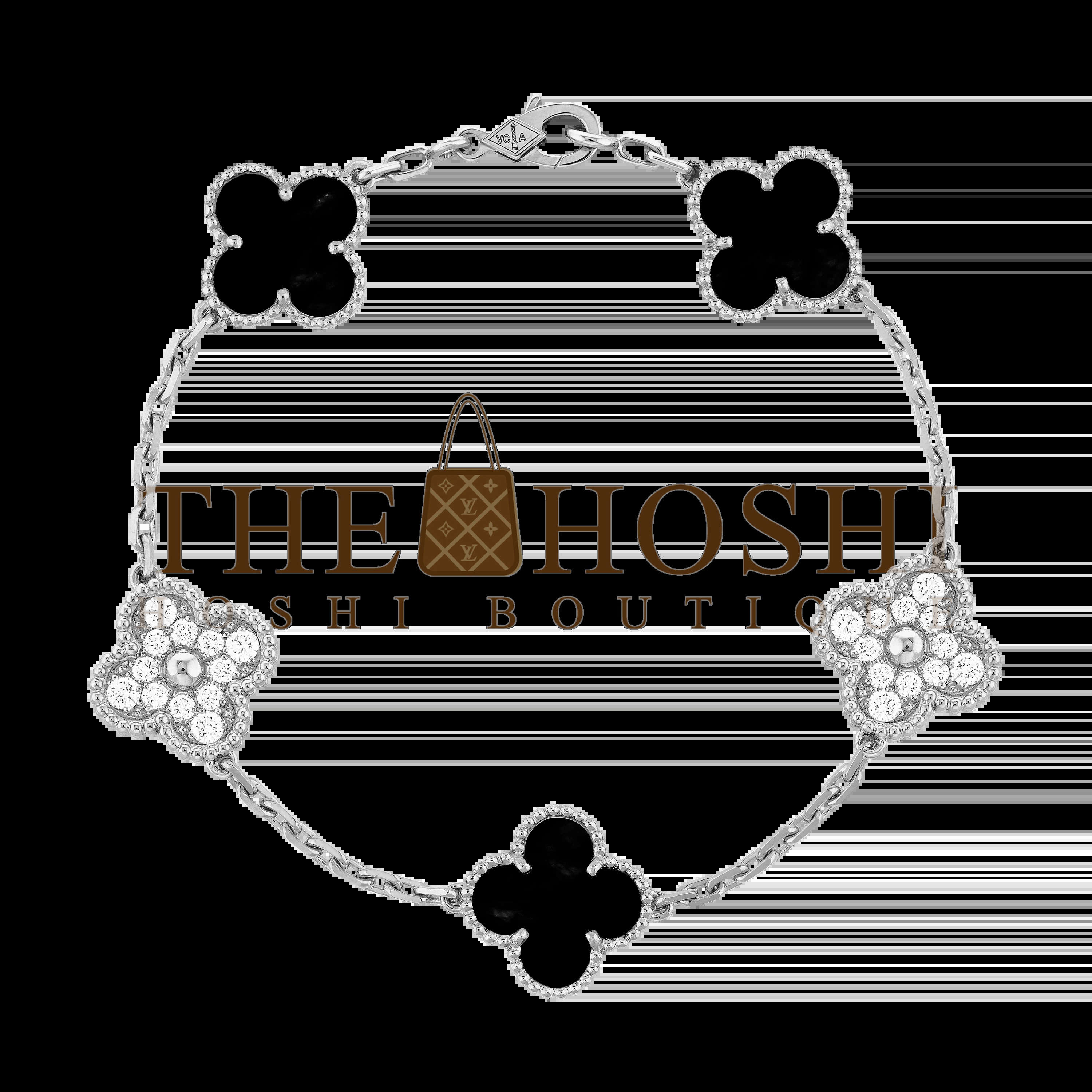 V*n Cl**f & Arpels Clover Bracelet, Vintage Alhambra bracelet, 5 motifs Master Quality