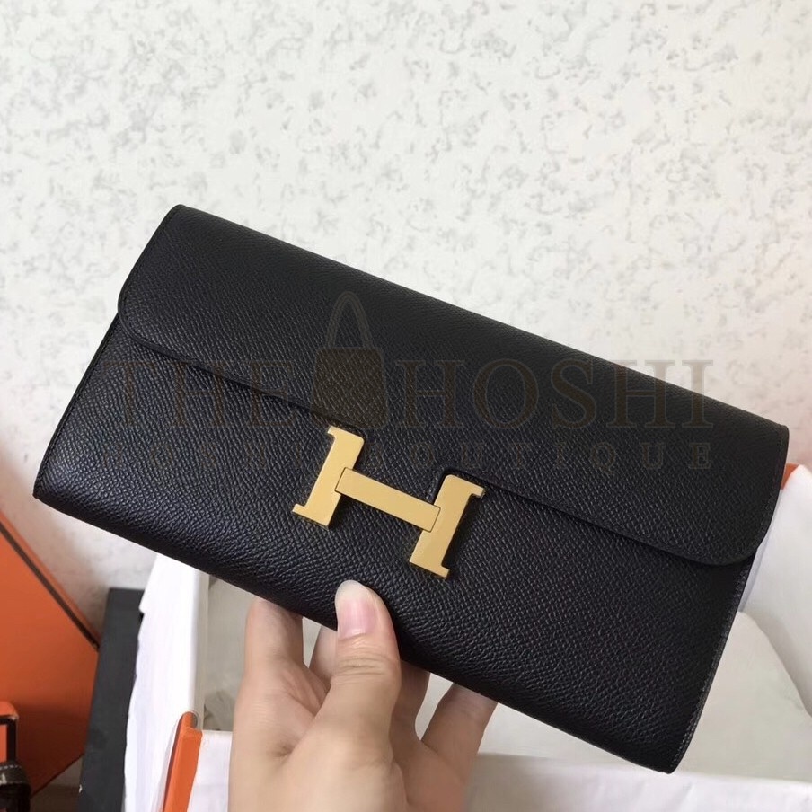 H**me5 Black Epsom Constance Long Wallet Master Quality