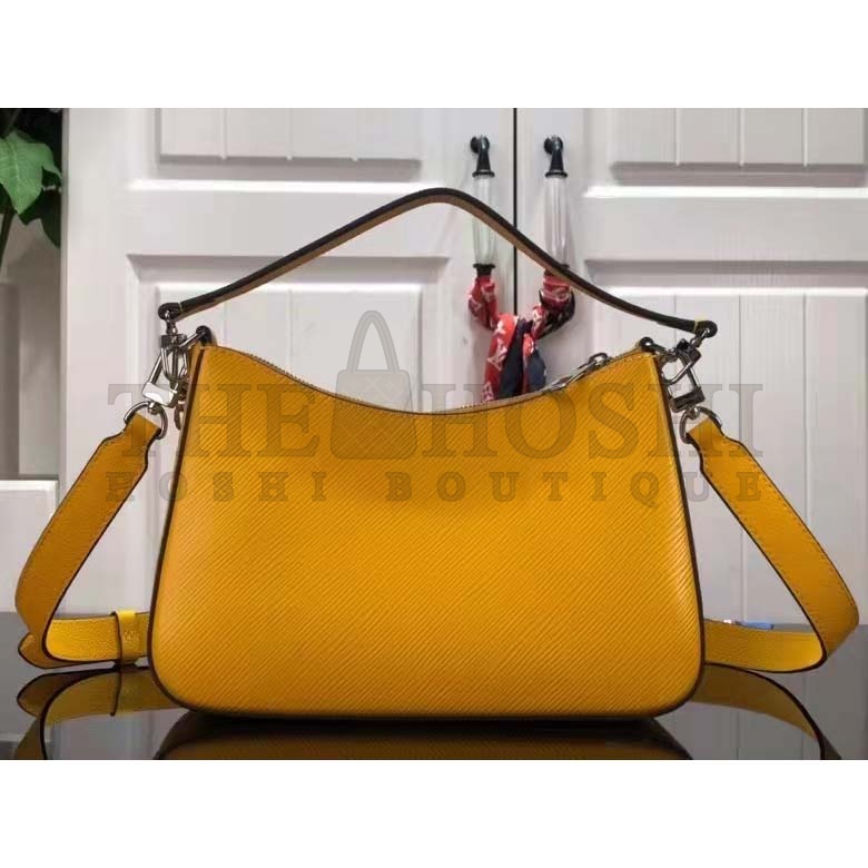L0vis Vvtt0n LV Women Marelle Handbag Yellow Epi Grained Cowhide Leather Canvas Master Quality