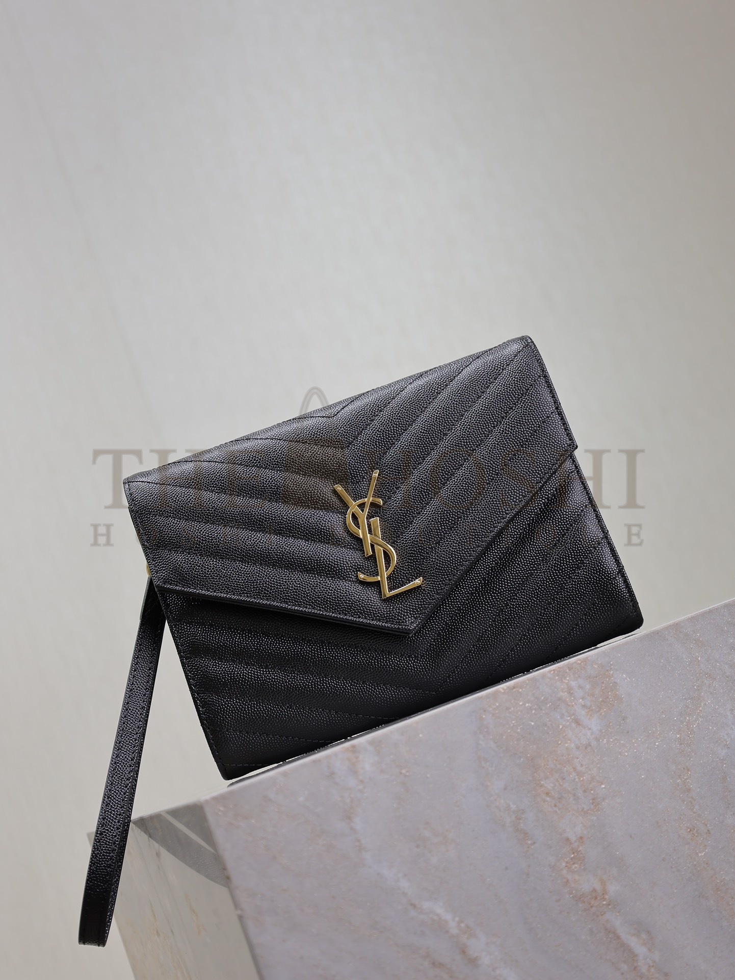 Sa1nt Lau*nt Le Cassandre Clutch – Black Quilted Lambskin – Gold Y51 Logo – Size: 21 × 6 × 3 cm – Model: 617662 Master Quality