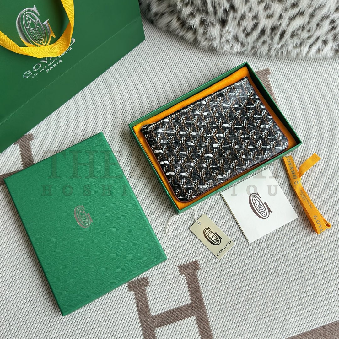 G09ard Senat Pouch – Classic Canvas Clutch with Leather Trim Master Quality