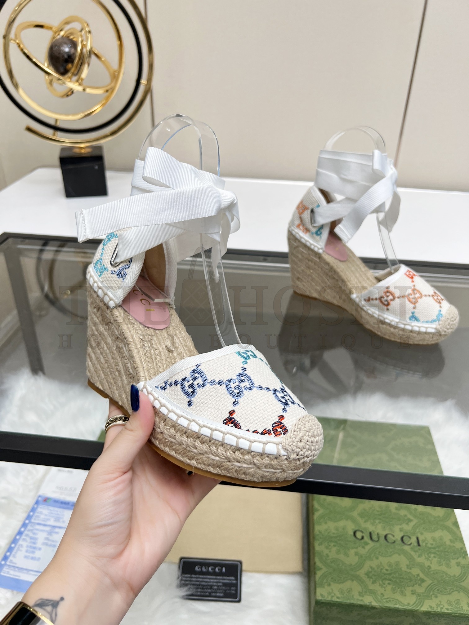 Gvc*1 GG Wedge Espadrille Sandals 35-42 P230233 Master Quality