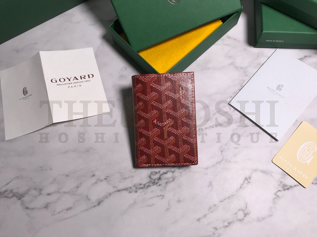 G09ard Card Holder Wallet Red G09ardine Canvas & Leather Master Quality