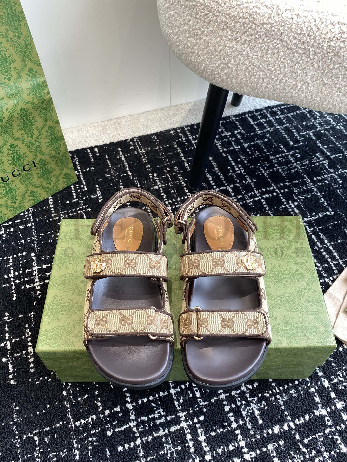 Gvc*1 GG Rhombus Platform Sandals Slides 24SS Collection 2.5cm Sole 35-46 Master Quality