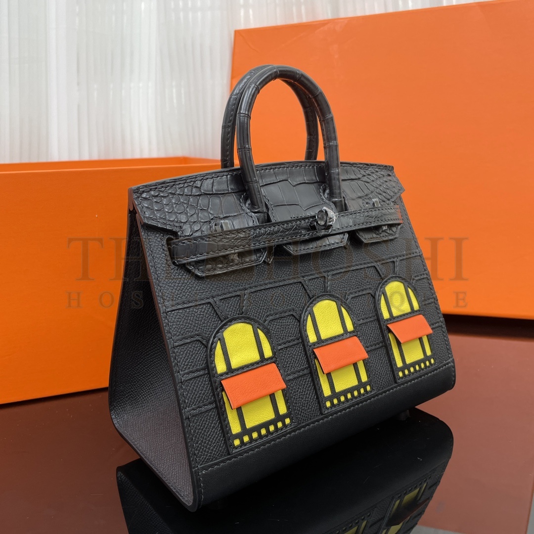 H**me5 H**me5 Birkin 25 Handbag House Graffiti Edition Black Togo Leather Master Quality