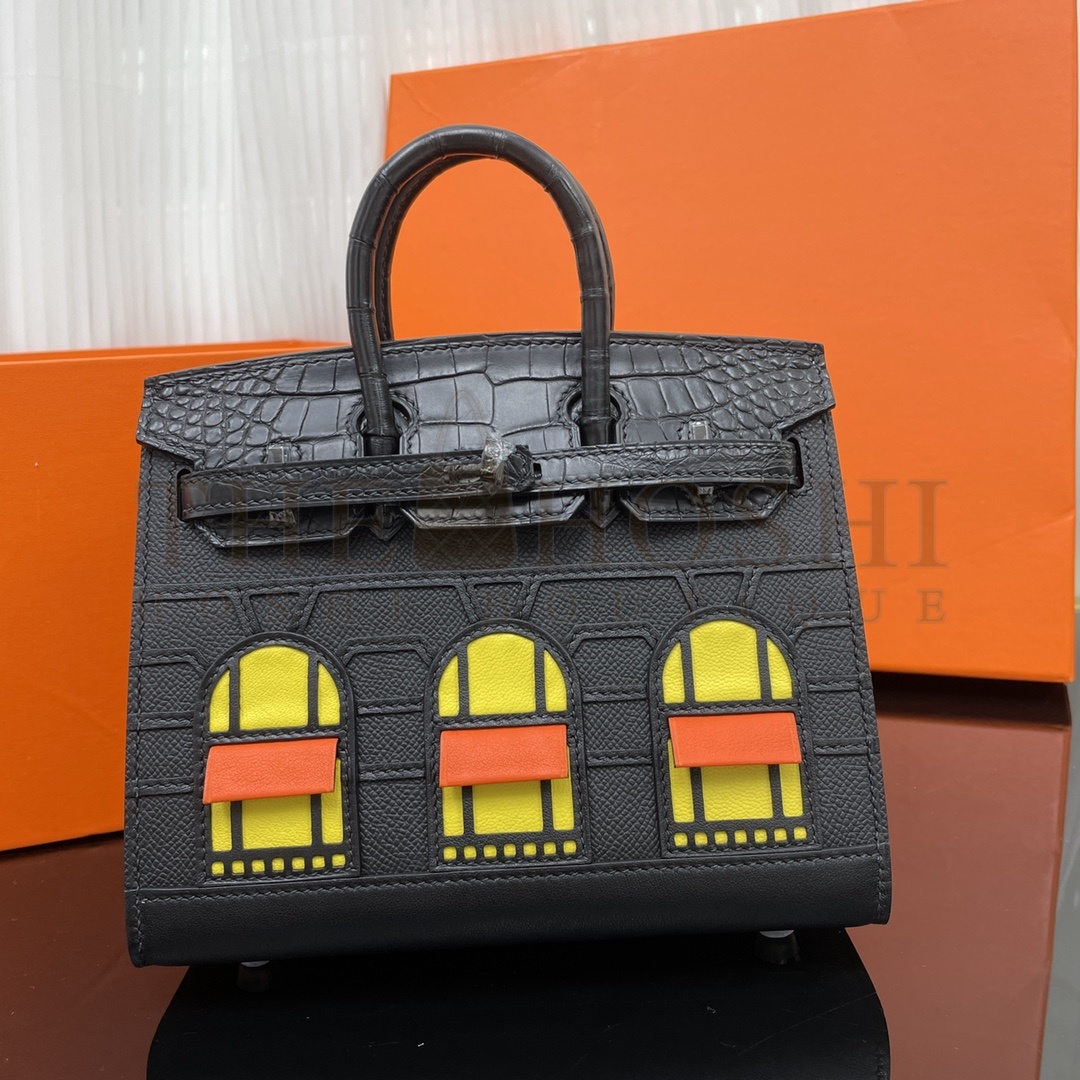 H**me5 H**me5 Birkin 25 Handbag House Graffiti Edition Black Togo Leather Master Quality