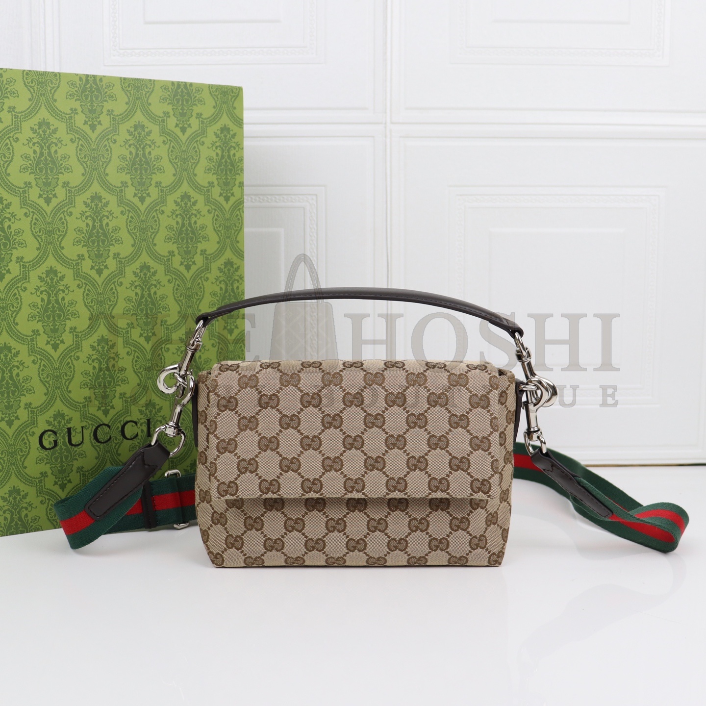 Gvc*1 GG Svp*me Canvas Shoulder Bag Beige Coffee 19x15x7cm 821617 Master Quality