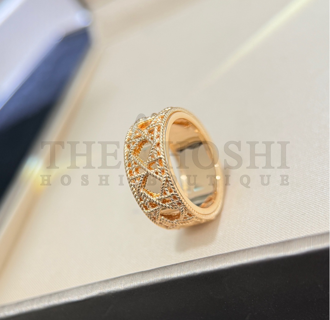 D10r My Jewelry Series Baroque Wide Ring S925 Silver with Rose Gold Plating Master Quality