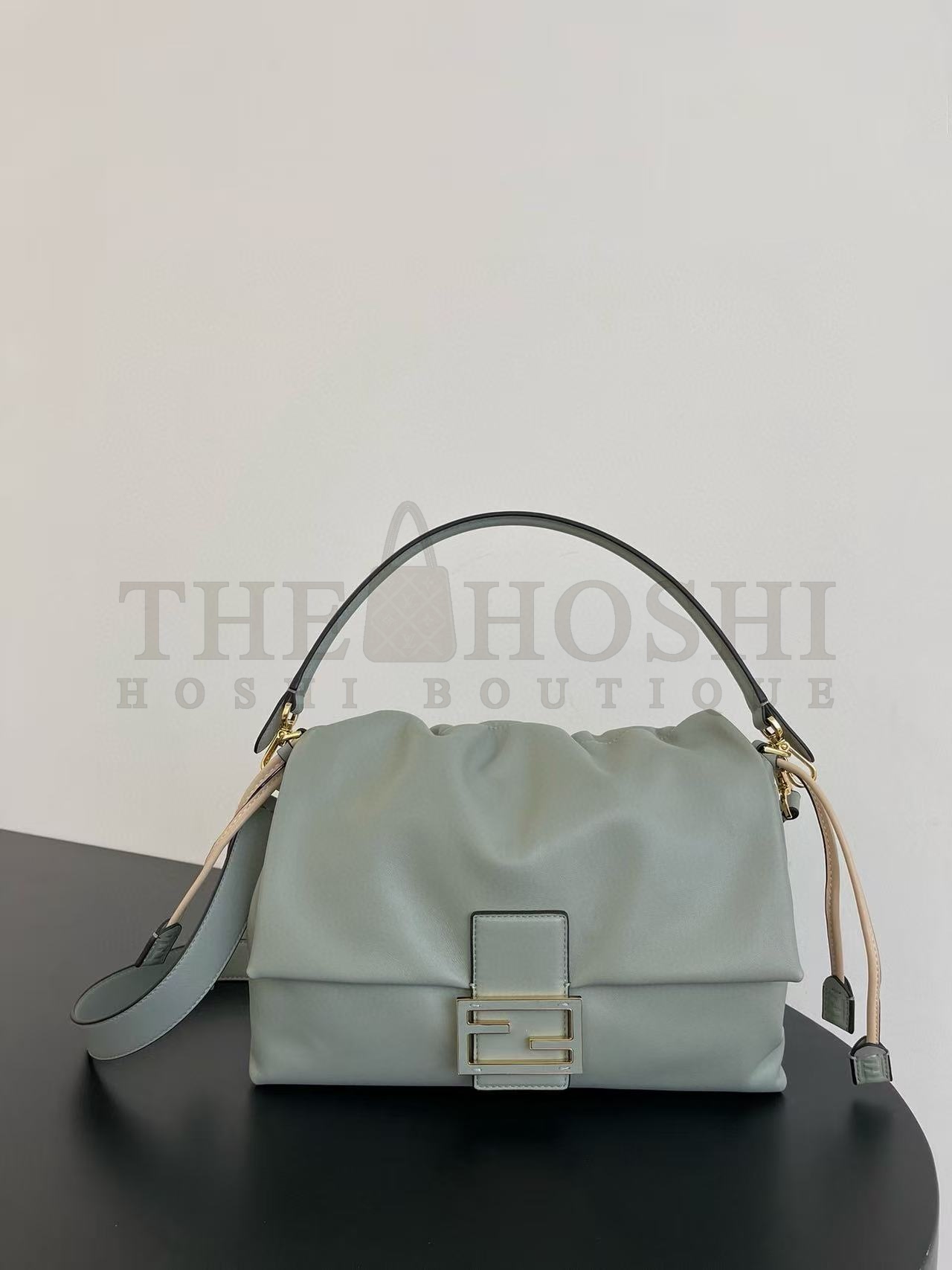 F**di FF Mamma Baguette Leather Shoulder Bag Green 16*10*13cm/26.5*8.5*18cm/31.5x12x22cm Master Quality