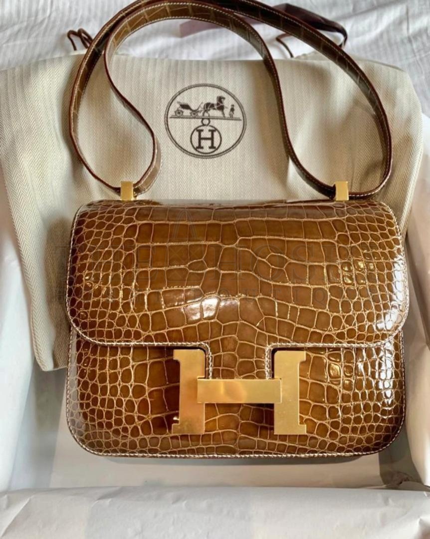 H**me5 Constance 18cm Crocodile Bag Crocodile-embossed pattern Master Quality
