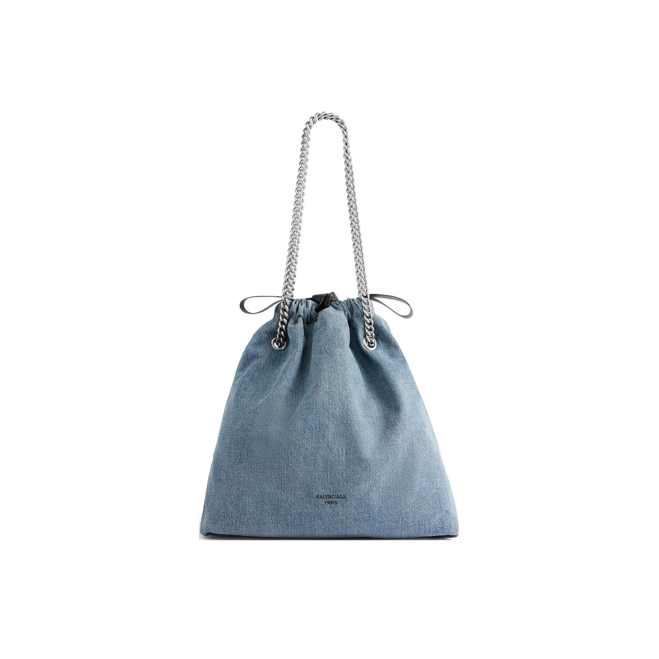 Ba1en*iaga WOMEN'S CRUSH TOTE BAG IN MEDIUM DENIM 7429412AAYA4661 (46*39.9*14cm) Master Quality