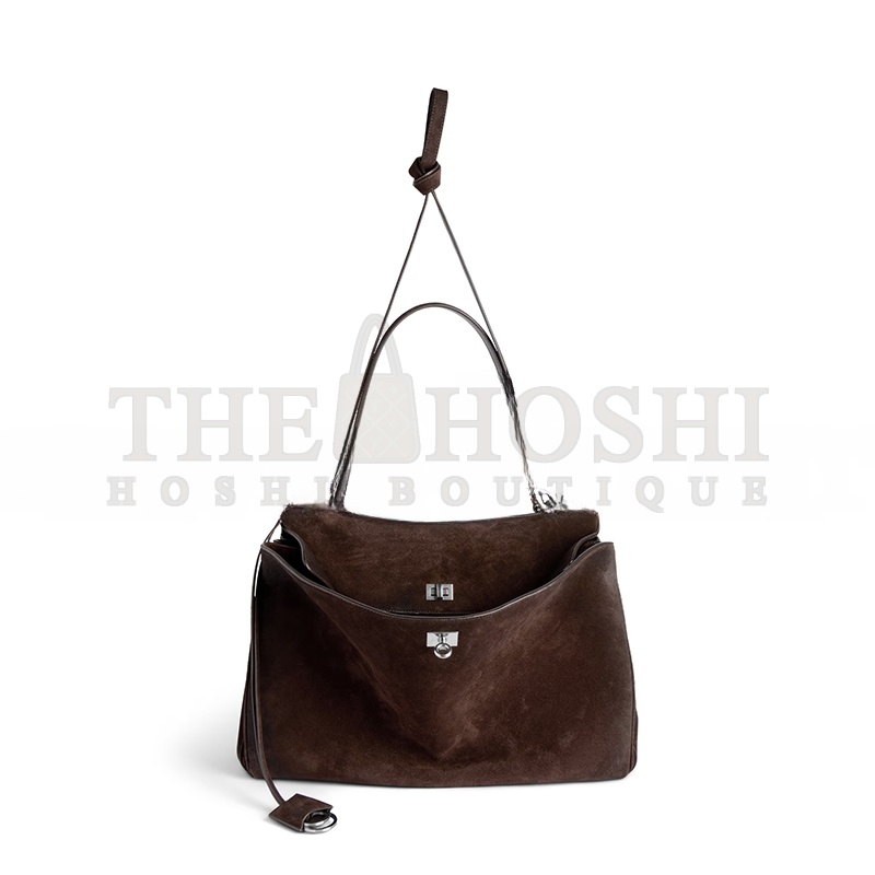 Ba1en*iaga RODEO HANDBAG LARGE IN LIGHT ESPRESSO 7897442AB4G2308 (39.8*29.9*12.9cm) Master Quality