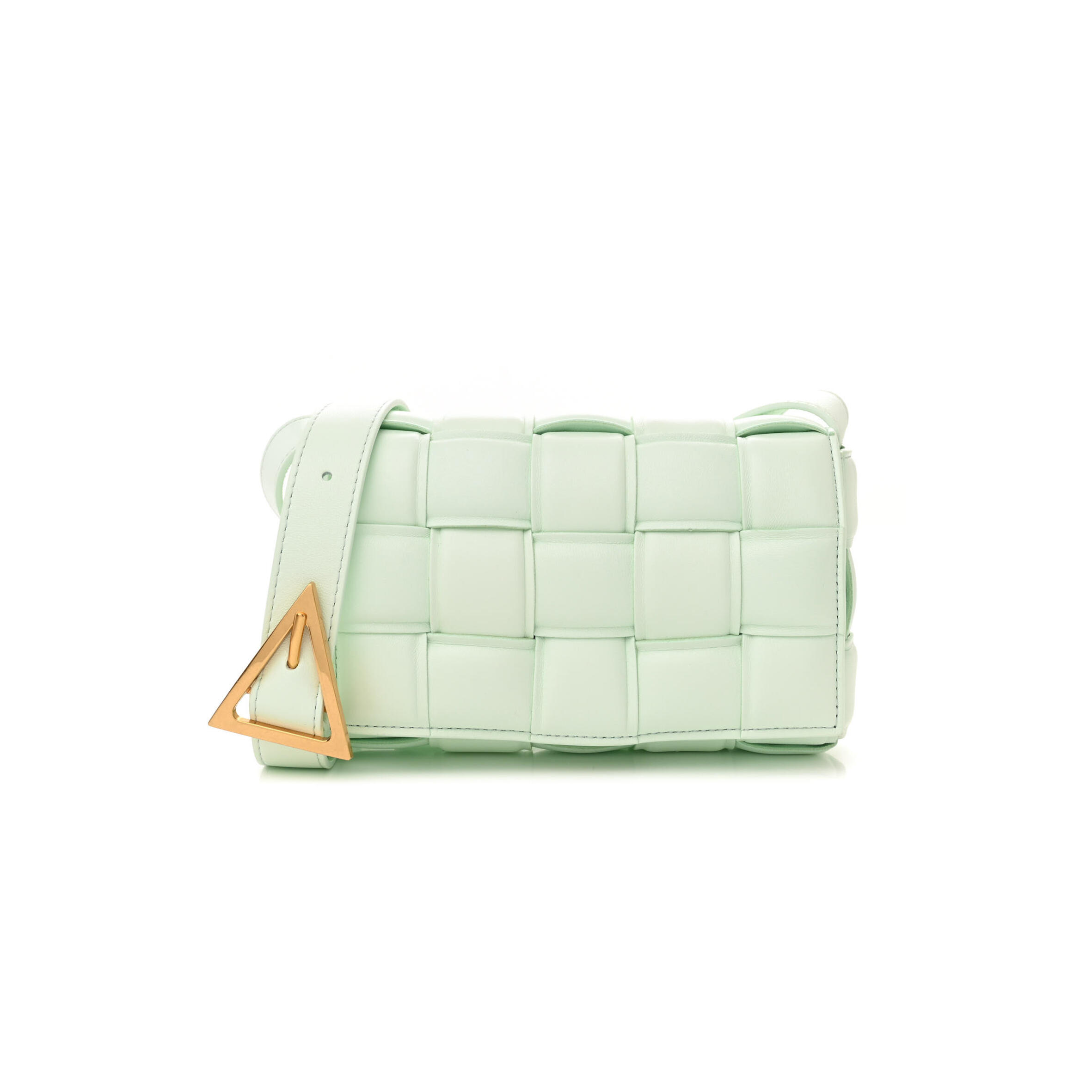 B0tt*ga Ven*ta NAPPA MAXI INTRECCIATO SMALL PADDED CASSETTE CROSSBODY BAG GLACIER (19*12*5cm) Master Quality