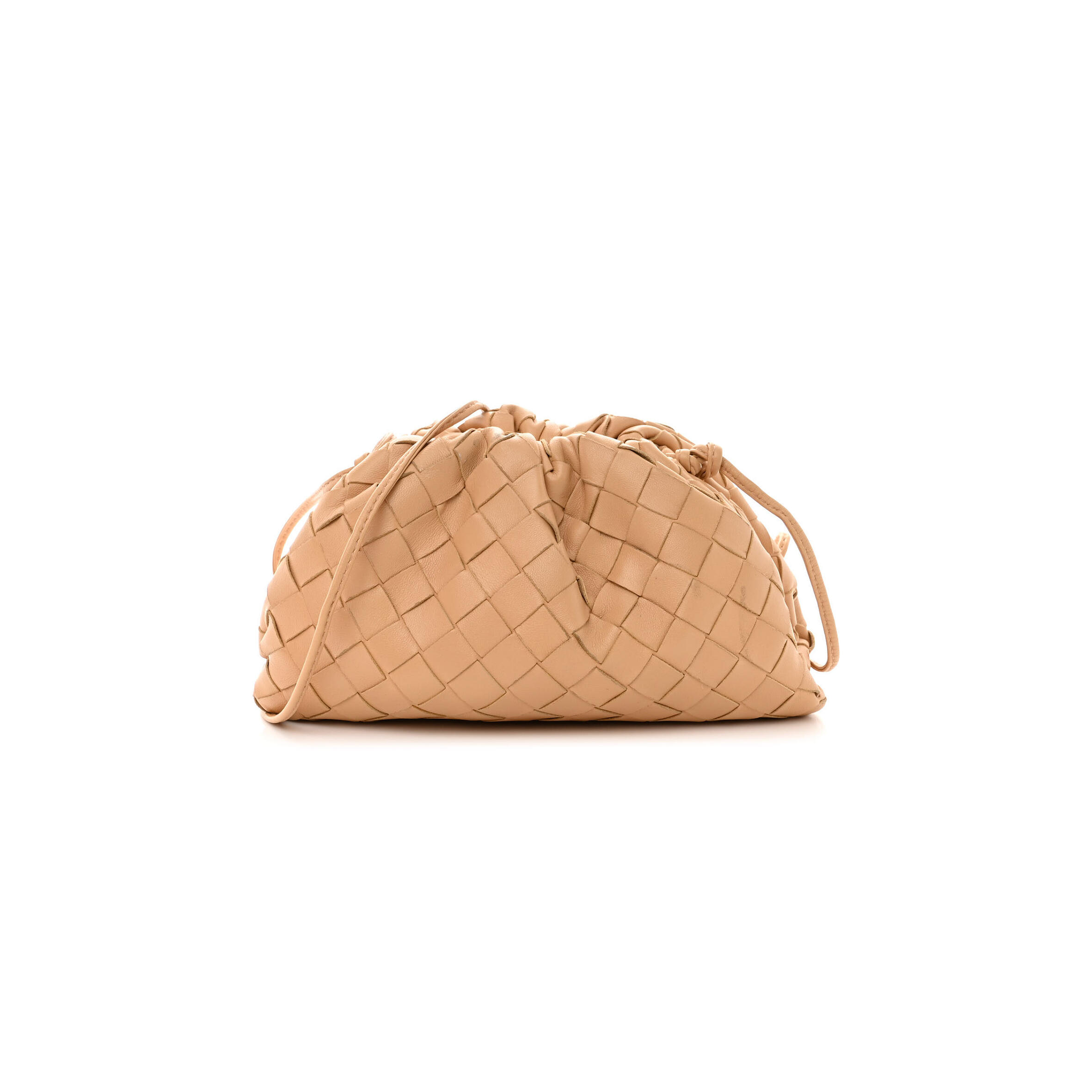 B0tt*ga Ven*ta NAPPA INTRECCIATO THE MINI POUCH ALMOND  (22*13*6cm) Master Quality