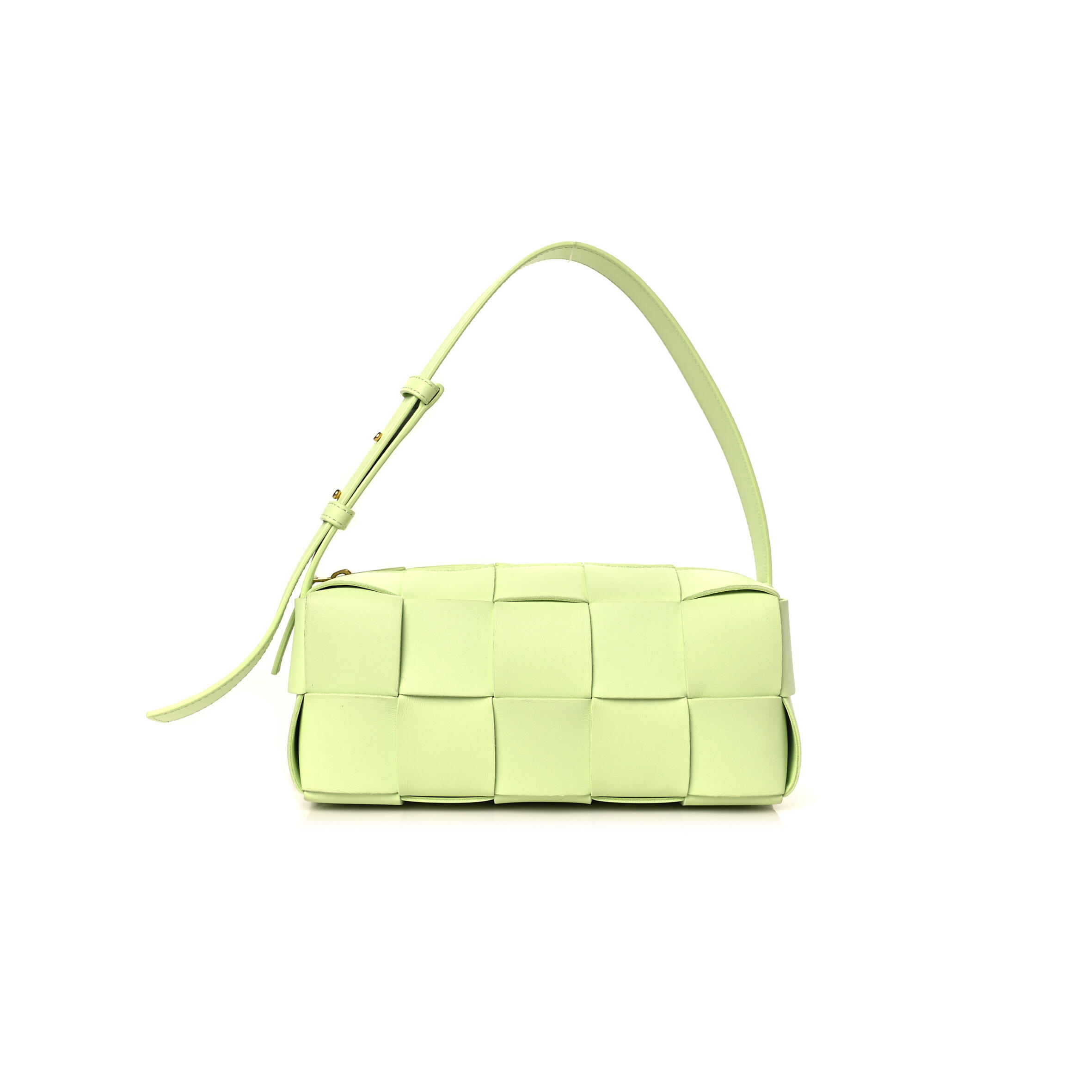 B0tt*ga Ven*ta LAMBSKIN MAXI INTRECCIATO SMALL BRICK CASSETTE BAG FENNEL  (23*10*10cm) Master Quality