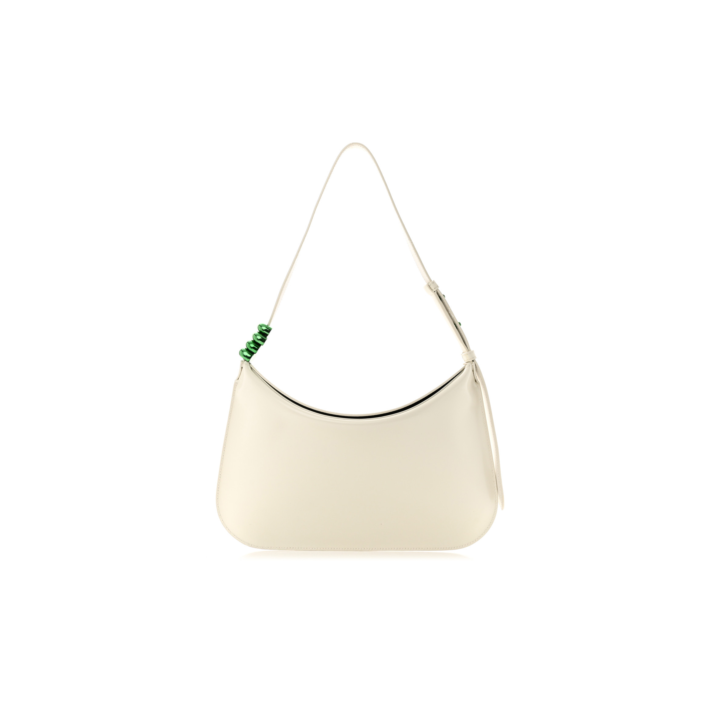 B0tt*ga Ven*ta BRUSHED CALFSKIN CRADLE FOLD OVER SHOULDER BAG WHITE PARAKEET (32*22*11cm) Master Quality