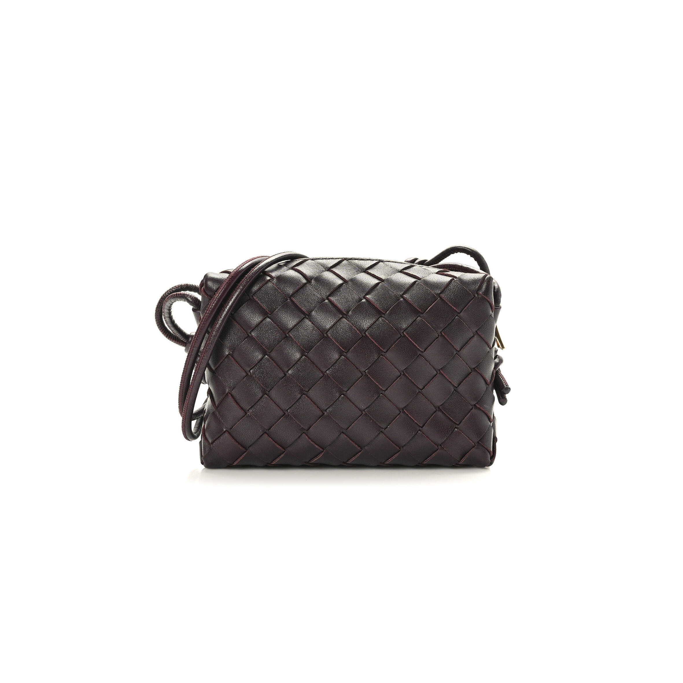 B0tt*ga Ven*ta NAPPA INTRECCIATO MINI LOOP CAMERA BAG GRAPE 1417427 (18*11*8cm) Master Quality