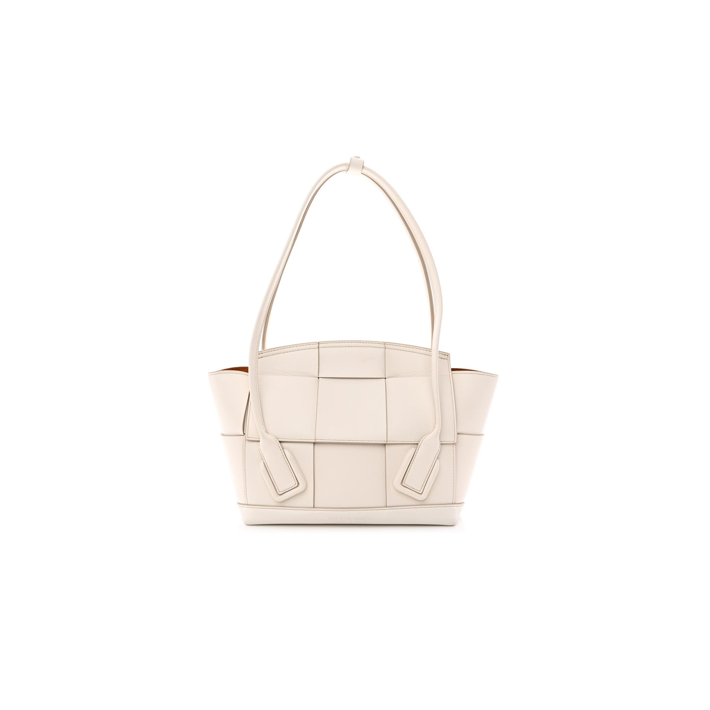 B0tt*ga Ven*ta FRENCH CALFSKIN MAXI INTRECCIATO SMALL ARCO BIANCO  (33*20*9cm) Master Quality