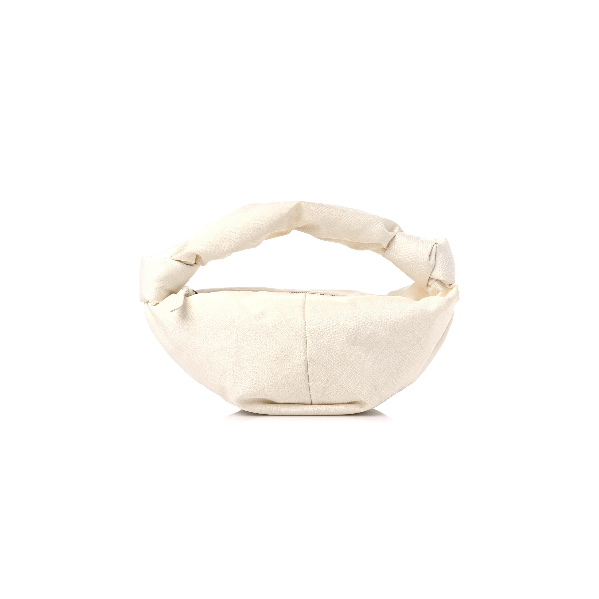 B0tt*ga Ven*ta JACQUARD MINI DOUBLE KNOT BAG IVORY  (28*10cm) Master Quality