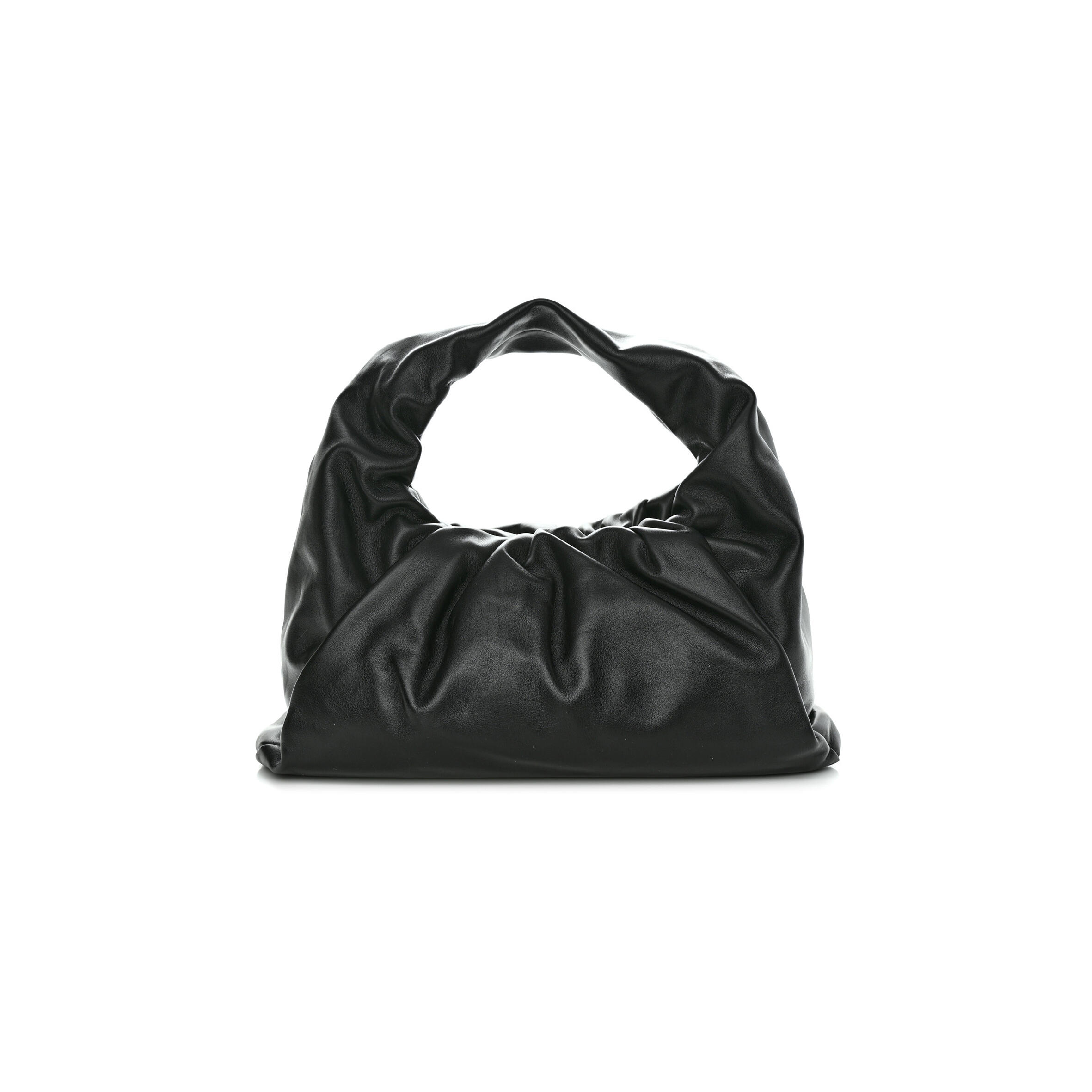 B0tt*ga Ven*ta SMOOTH BUTTER CALFSKIN SMALL THE SHOULDER POUCH BLACK (39*22*15cm) Master Quality