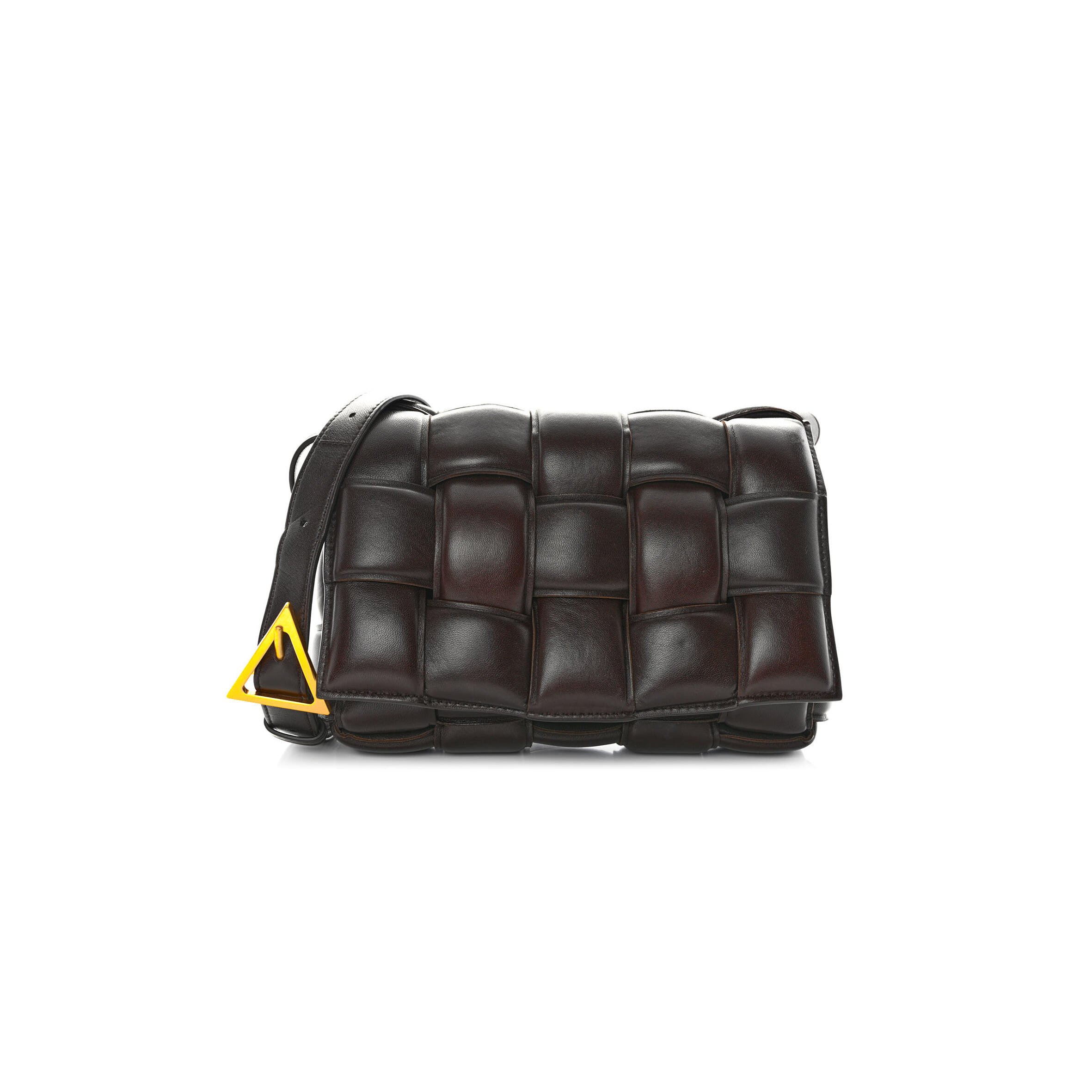 B0tt*ga Ven*ta NAPPA MAXI INTRECCIO PADDED CASSETTE CROSSBODY BAG FONDANT (26*18*8cm) Master Quality