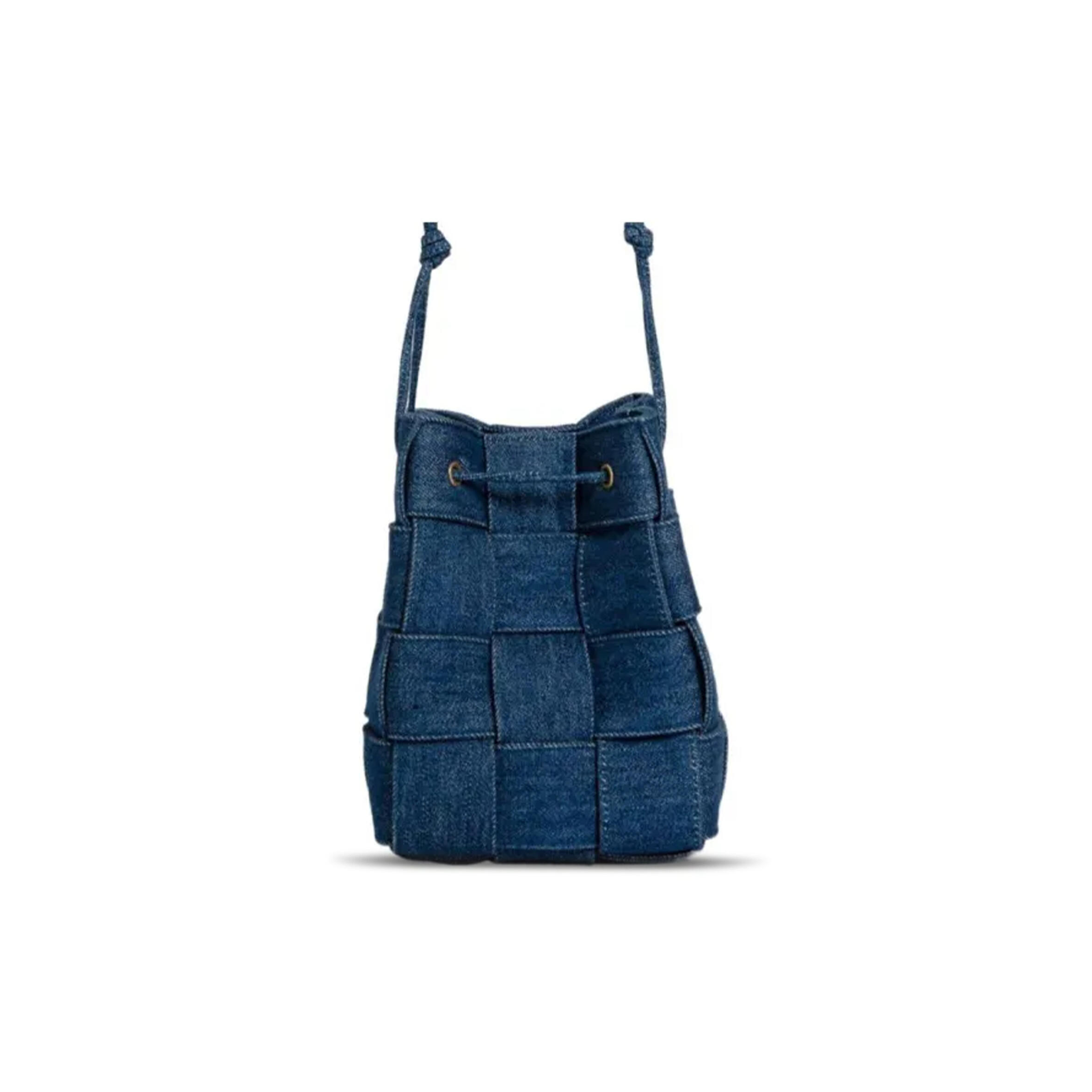 B0tt*ga Ven*ta CASSETTE DENIM BUCKET 743789V2ZB14019 (18*13.5*13.5cm) Master Quality