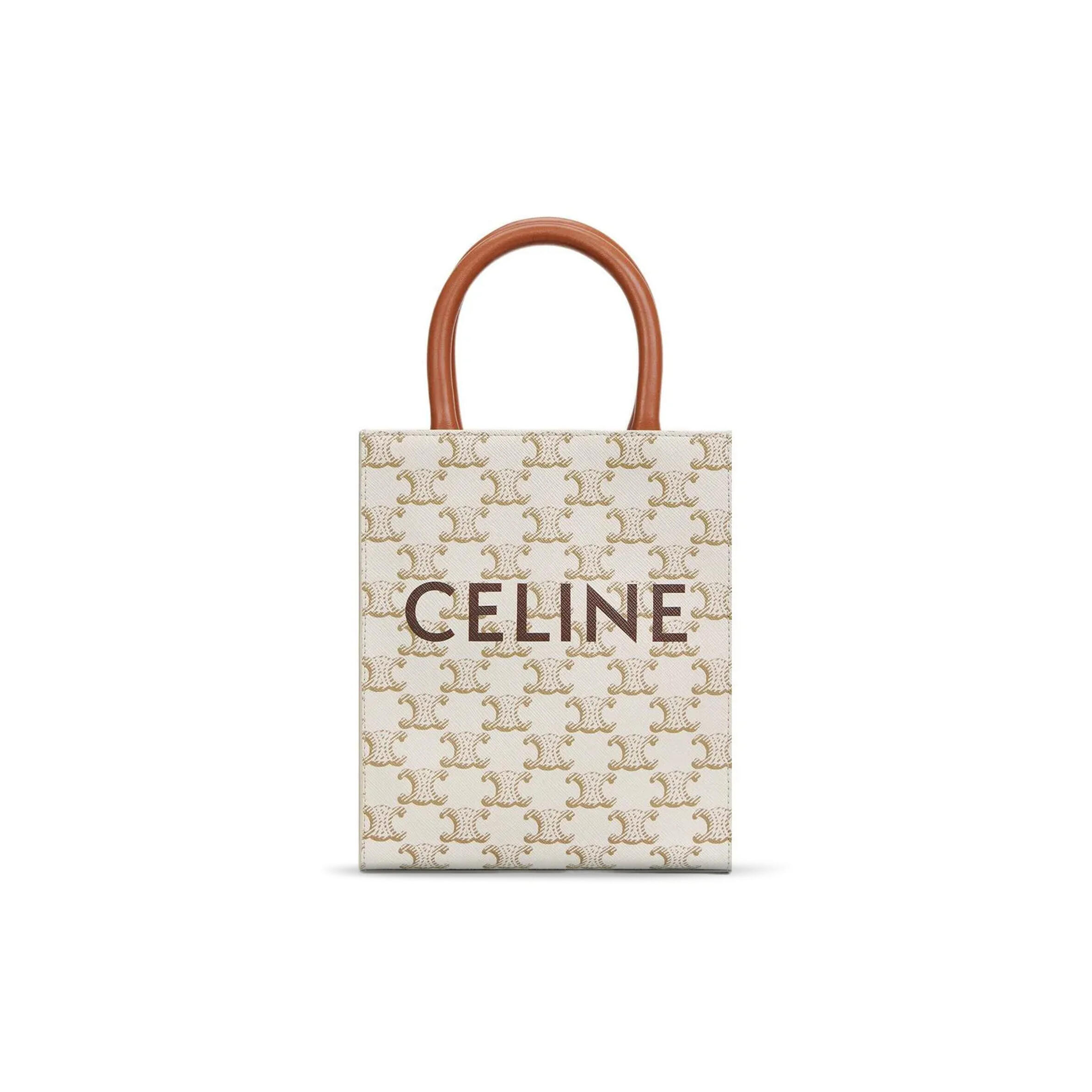 Ce1i*e MINI TOTE IN CABAS TRIOMPHE PRINTS AND LEATHER 194372BZK.01BC (21*17*4cm) Master Quality