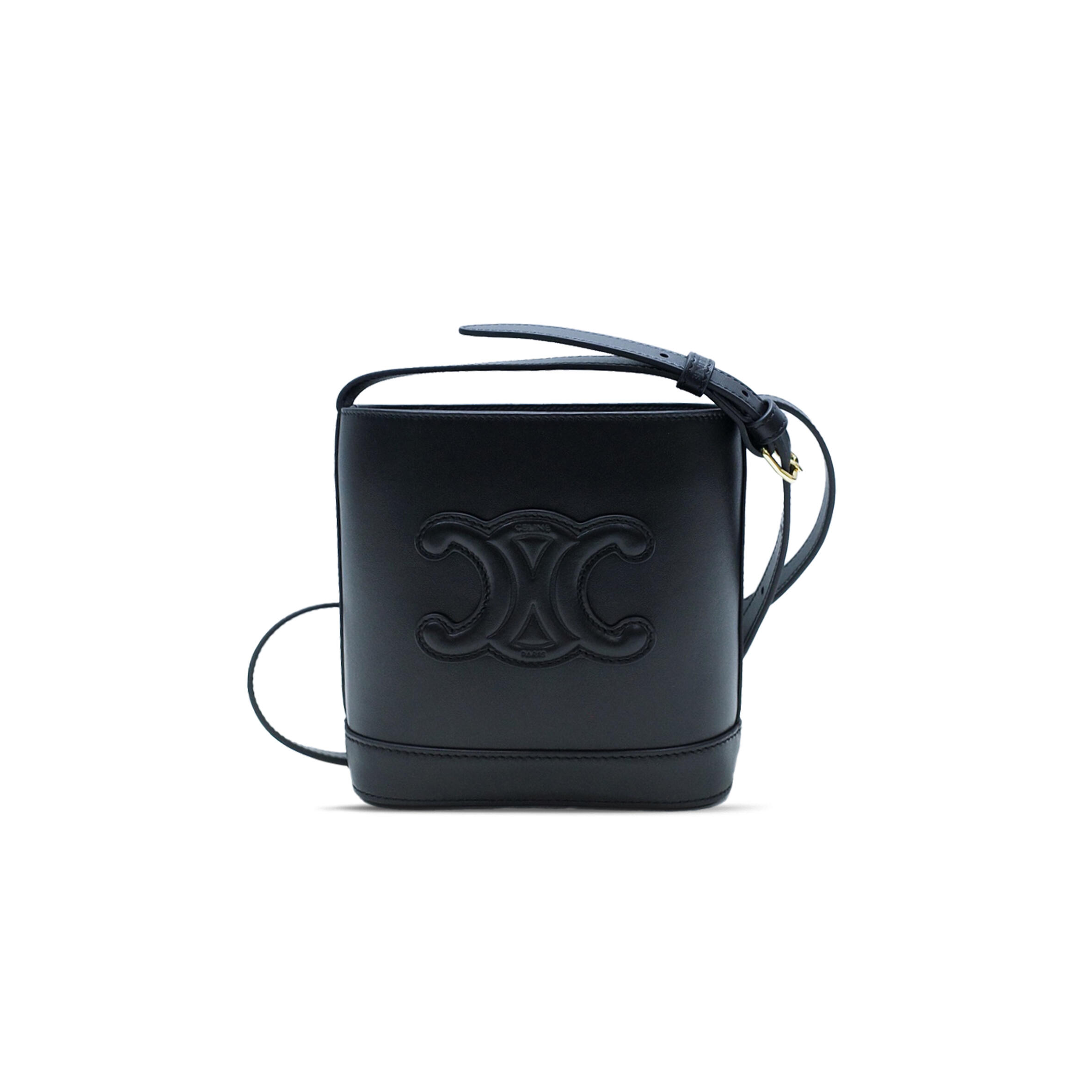 Ce1i*e MINI BUCKET BAG IN CUIR TRIOMPHE SMOOTH COWHIDE 1004333DU3.05LU (19.5*16*7cm) Master Quality