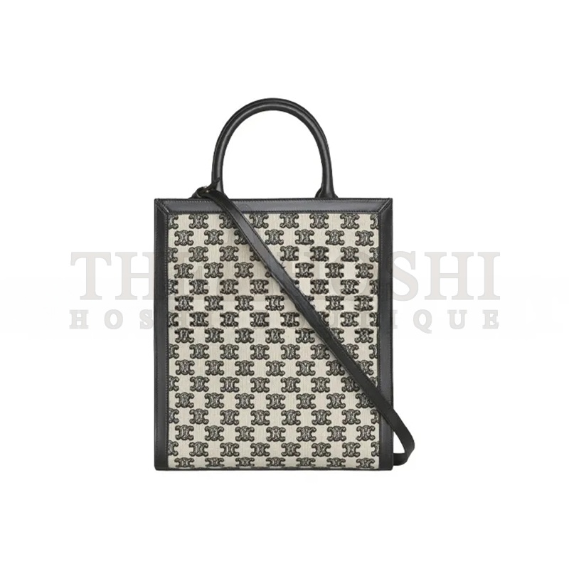 Ce1i*e MINI VERTICAL CABAS IN TRIOMPHE CANVAS WITH Ce1i*e PRINT 194352CS8.38NO (33*28.5*8cm) Master Quality