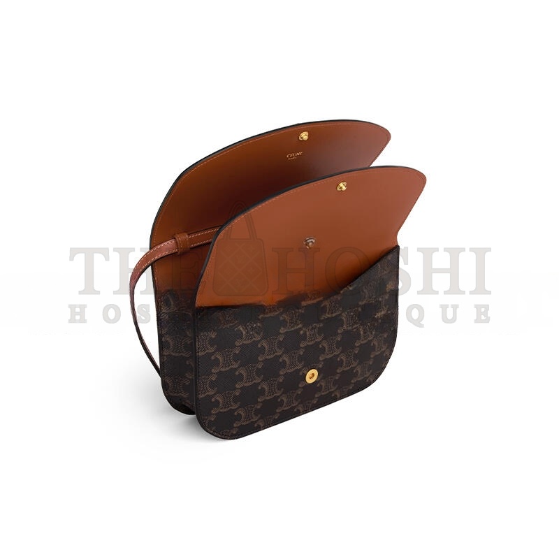 Ce1i*e DUO WALLET ON STRAP IN TRIOMPHE CANVAS AND CALFSKIN 10P672GVL.04LU (20*13*6cm) Master Quality