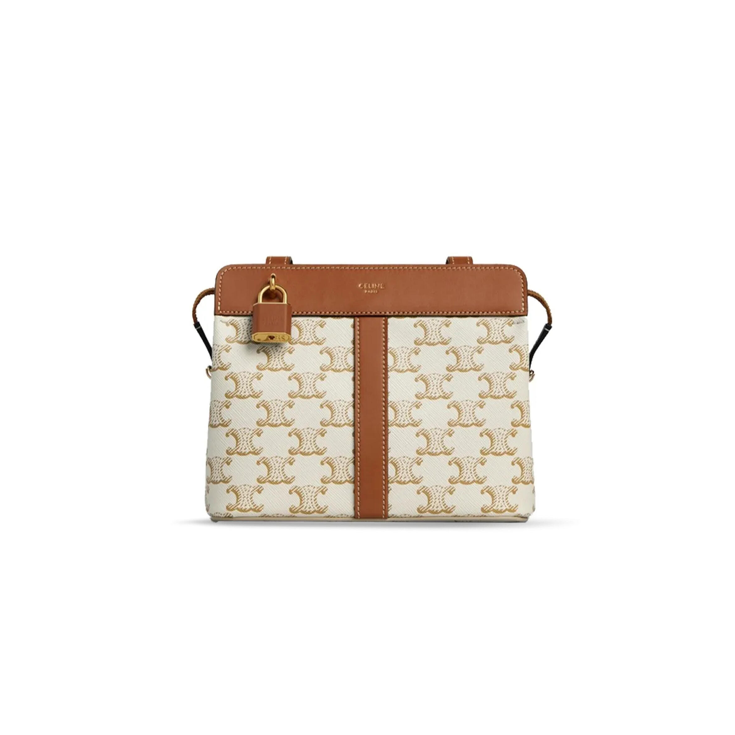 Ce1i*e SHOULDER BAG IN TEEN CABAS DE FRANCE CANVAS AND CALFSKIN 191992BZJ.01BC (19*16*11cm) Master Quality