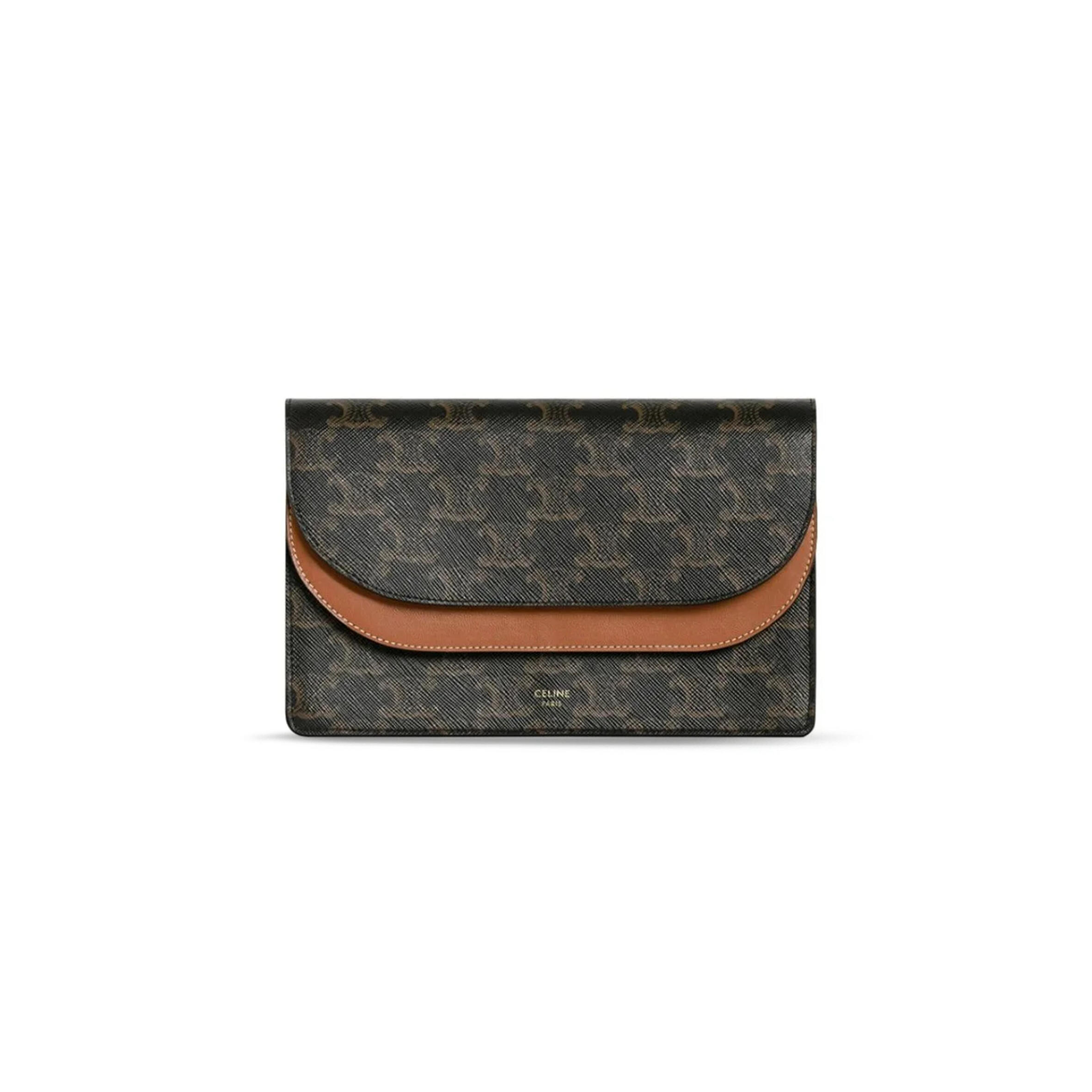 Ce1i*e CROSSBODY BAG IN TRIOMPHE CANVAS AND SMOOTH LAMBSKIN 10D852CG9.04LU (20*11.5cm) Master Quality