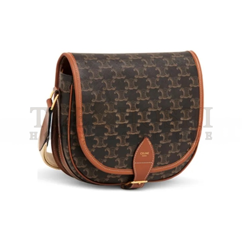 Ce1i*e CROSSBODY BAG IN CANVAS AND CALFSKIN 196932BZJ.04LU (23*21*8cm) Master Quality
