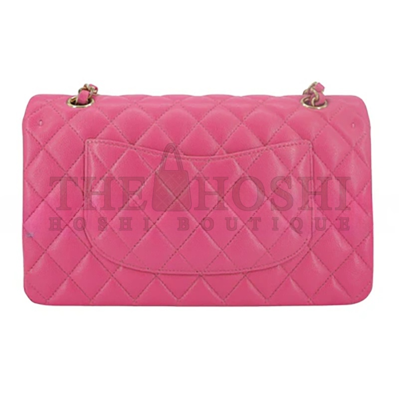 Ch**el 19C BARBIE PINK CAVIAR MEDIUM CLASSIC DOUBLE FLAP BAG (25.5*16*7.5cm) Master Quality