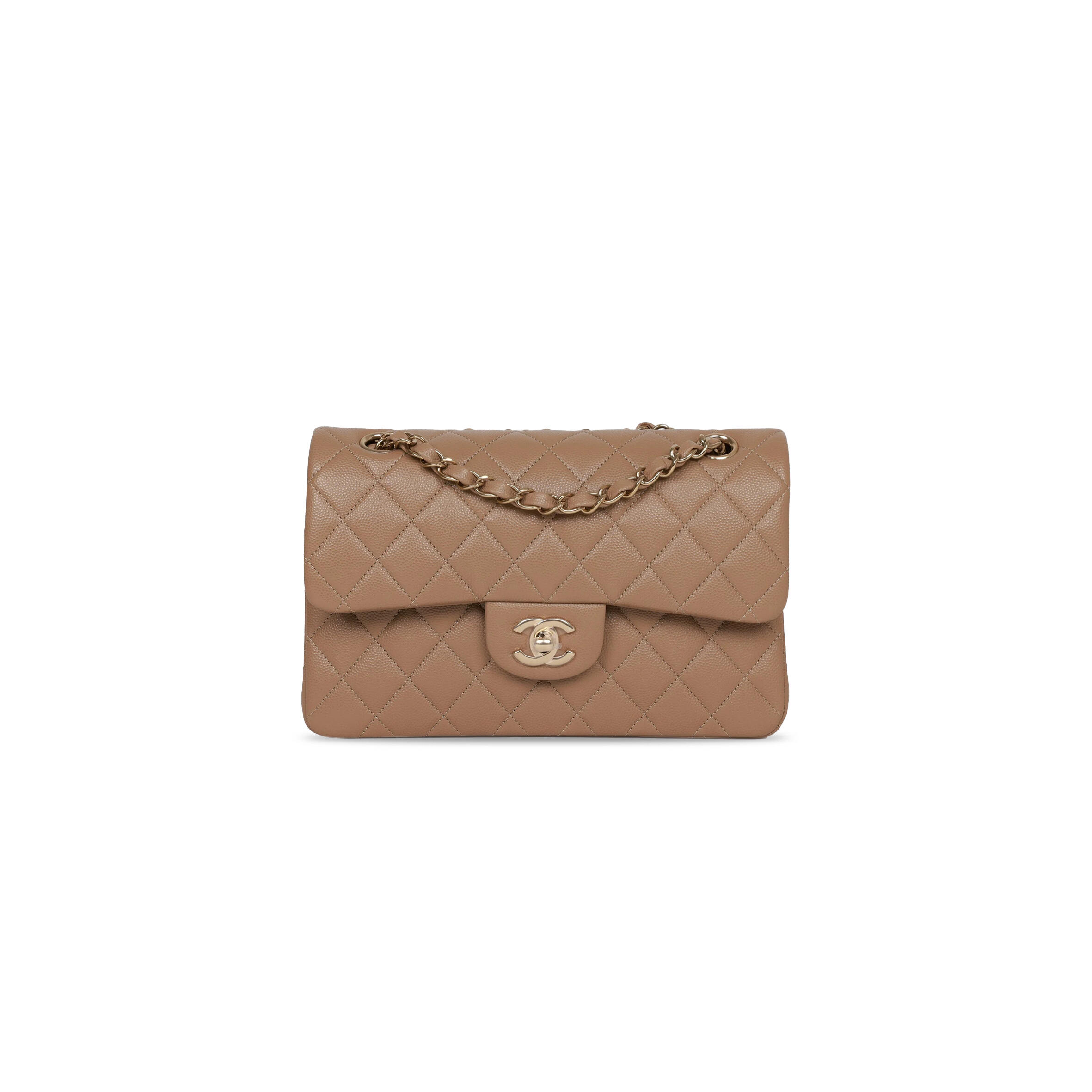 Ch**el CAVIAR QUILTED SMALL CLASSIC DOUBLE FLAP 1055216 (25*15*7cm) Master Quality