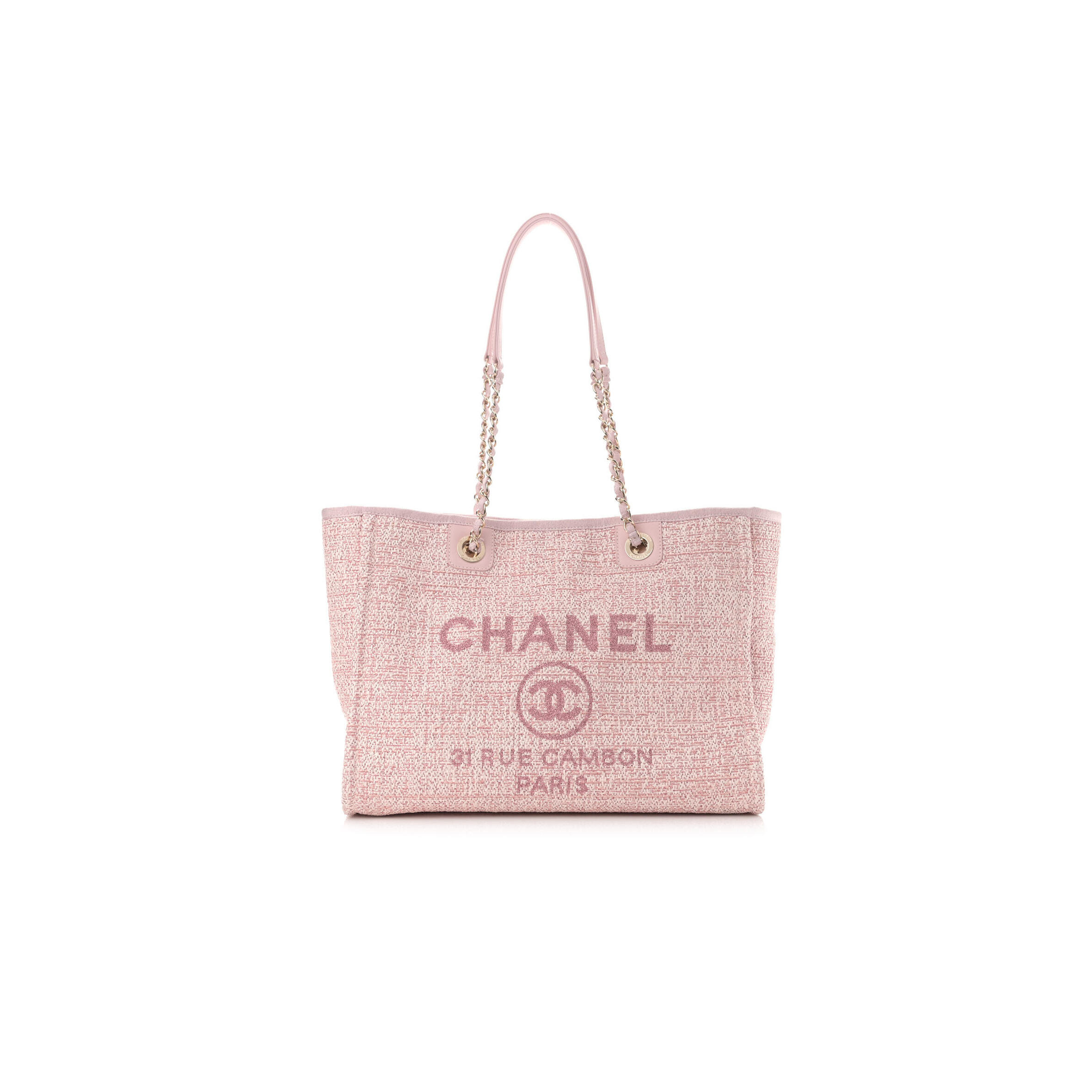 Ch**el LUREX BOUCLE SMALL DEAUVILLE TOTE 1096254 (34*27*17cm) Master Quality