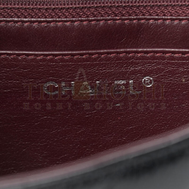 Ch**el CRINKLED PATENT QUILTED JUMBO SINGLE FLAP 1191914 (30*18*8cm) Master Quality