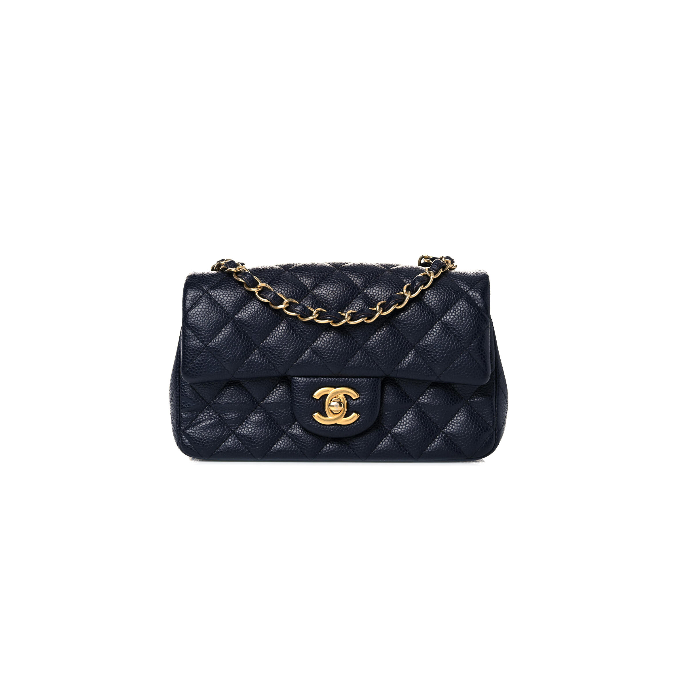 Ch**el CAVIAR QUILTED MINI FLAP NAVY 1029749 (20*11*6cm) Master Quality