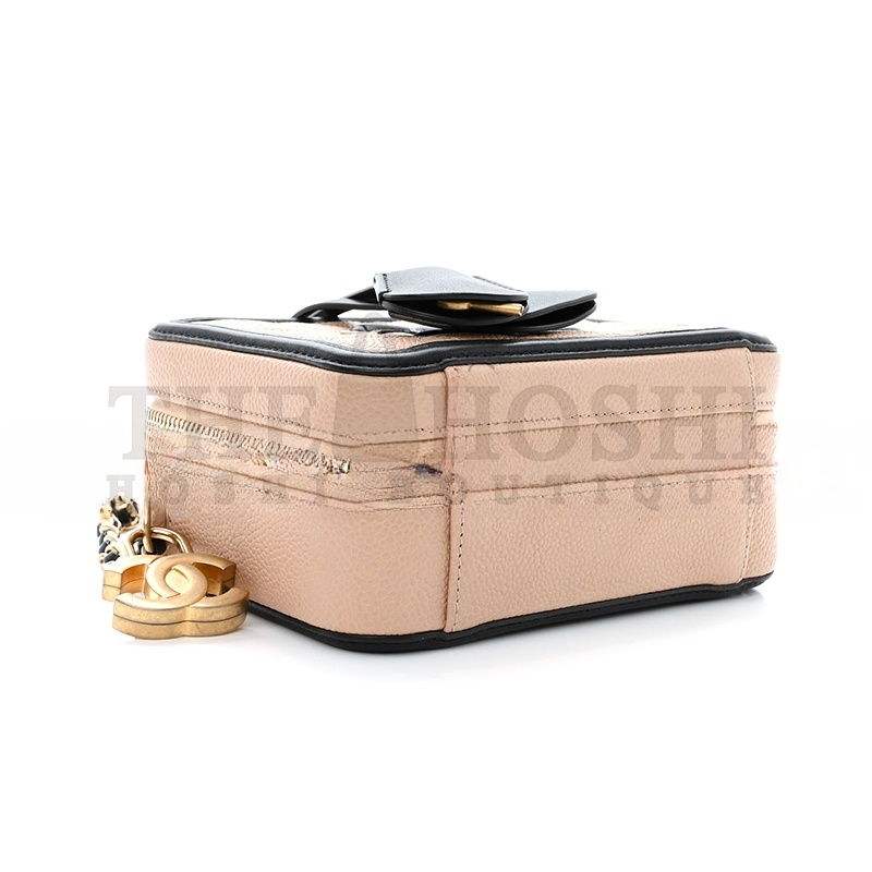 Ch**el CAVIAR QUILTED SMALL CC FILIGREE VANITY CASE 1369915 (16*12*7cm) Master Quality