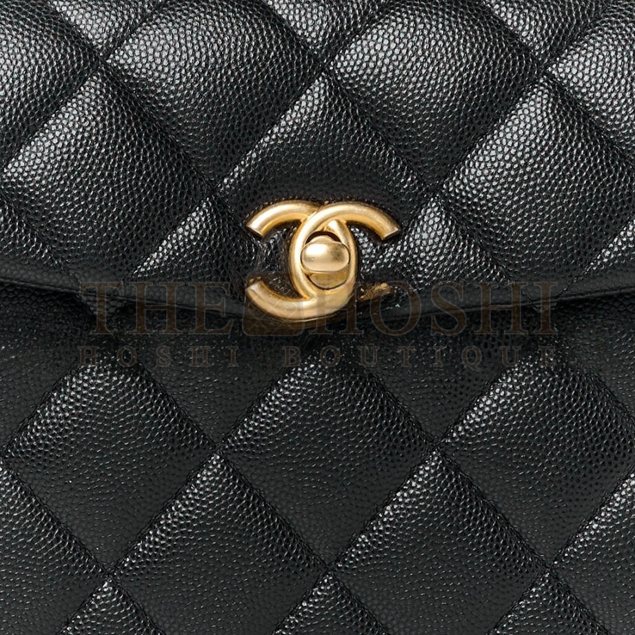 Ch**el CAVIAR QUILTED 31 RUE CAMBON MINI TOP HANDLE FLAP (19*15*7cm) Master Quality