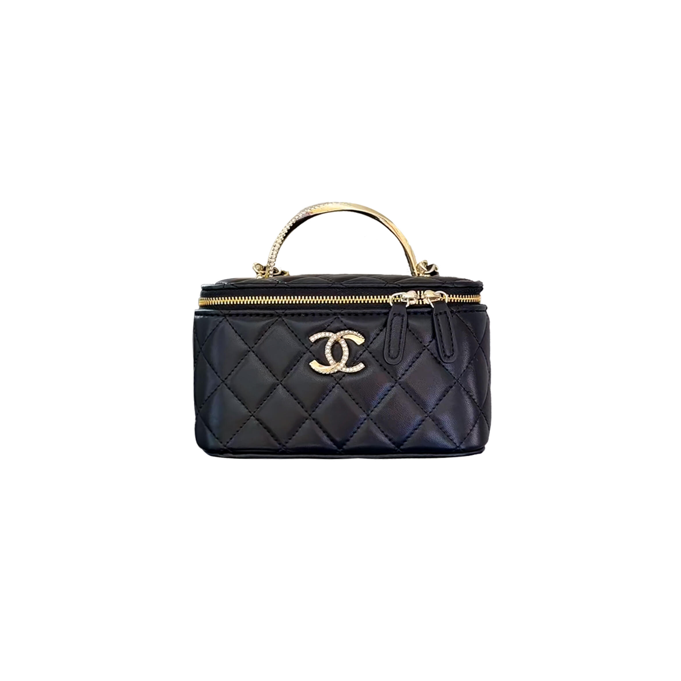 Ch**el 24K D1am0nd STITCHED CHAIN SHOULDER HANDBAG AP4317 (17*9.5*8m) Master Quality