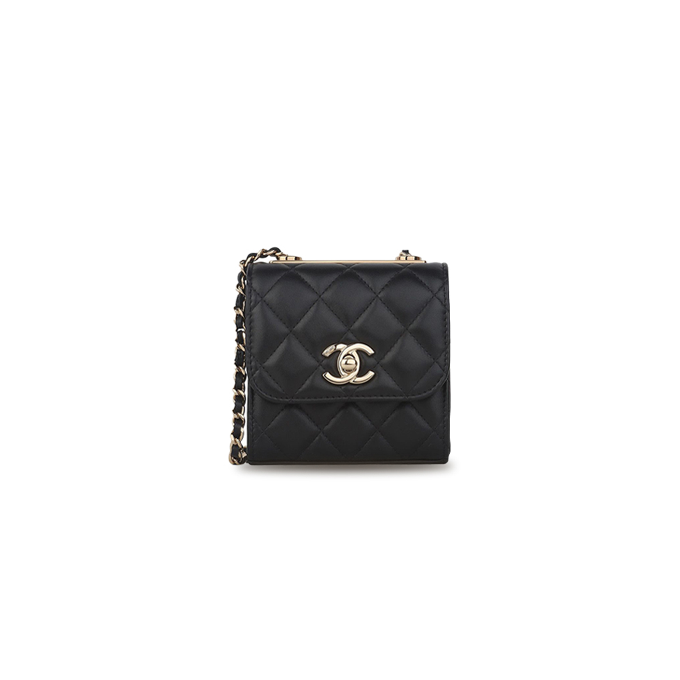 Ch**el TREND MINI CROSSBODY BAG IN LAMB WITH GOLD CC CHAIN A81633 (11*11*5.5cm) Master Quality