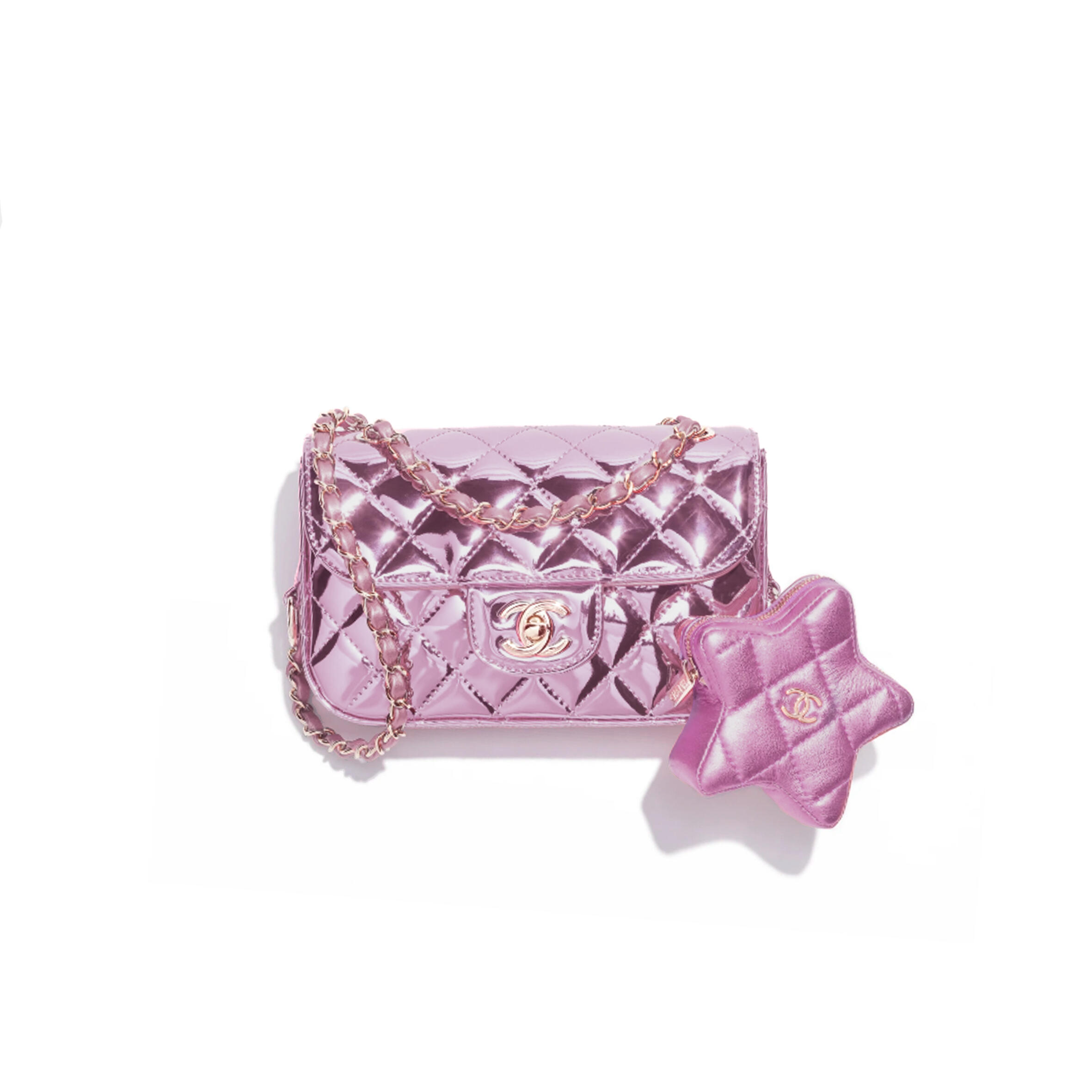 Ch**el MINI FLAP BAG &amp; STAR COIN PURSE AS4646  (19*12.5*5cm) Master Quality